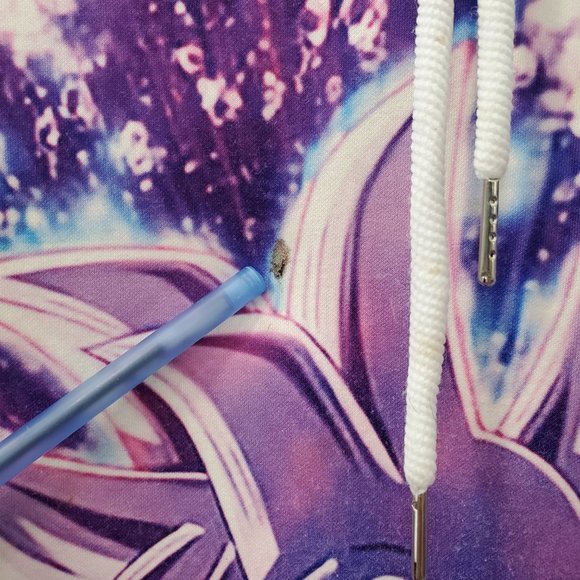 Dragon‎ Ball Super Men Sweatshirt Medium Purple Hoodie Ultra Instinct Goku READ - Picture 2 of 9